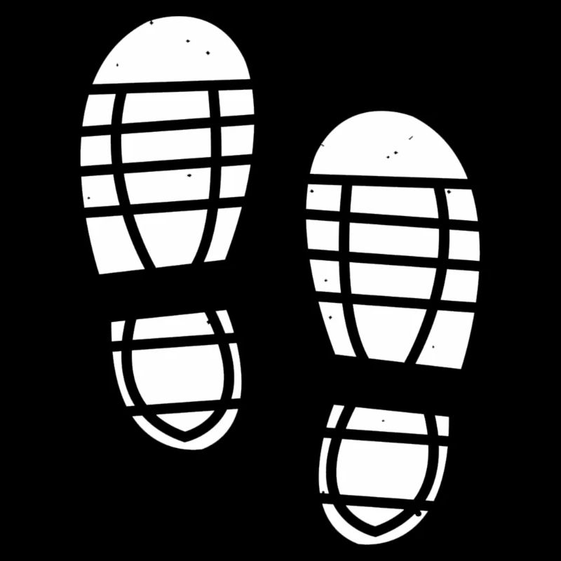 Shoe prints footprints steps icon icon