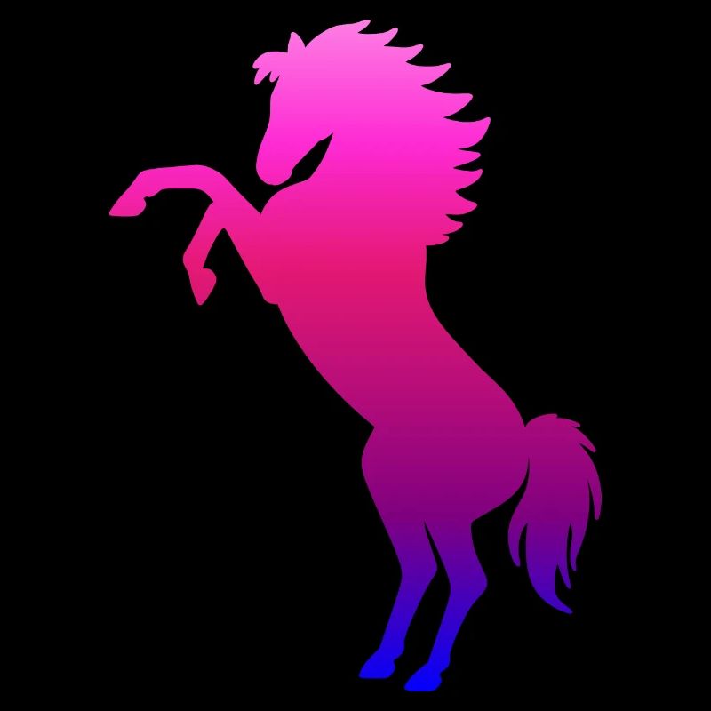 steigendes Pferd pink - Pferde Geschenk