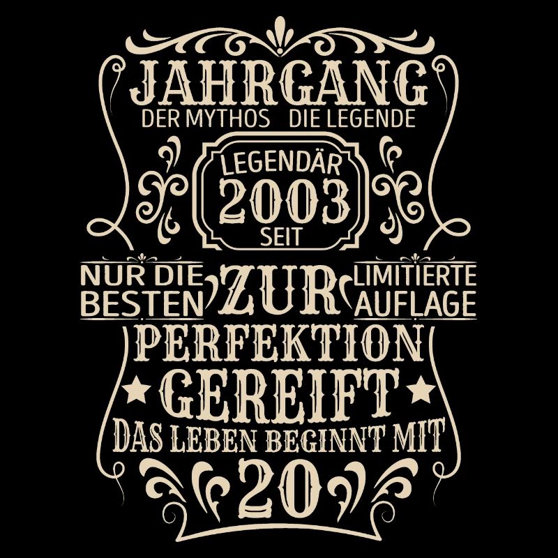 Geburtstagsgeschenk Geboren 2003 20 Jahre