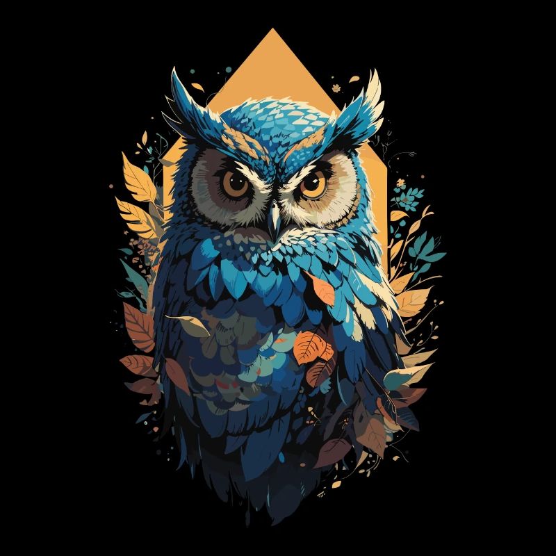 Fantasy Owl in Vector Style