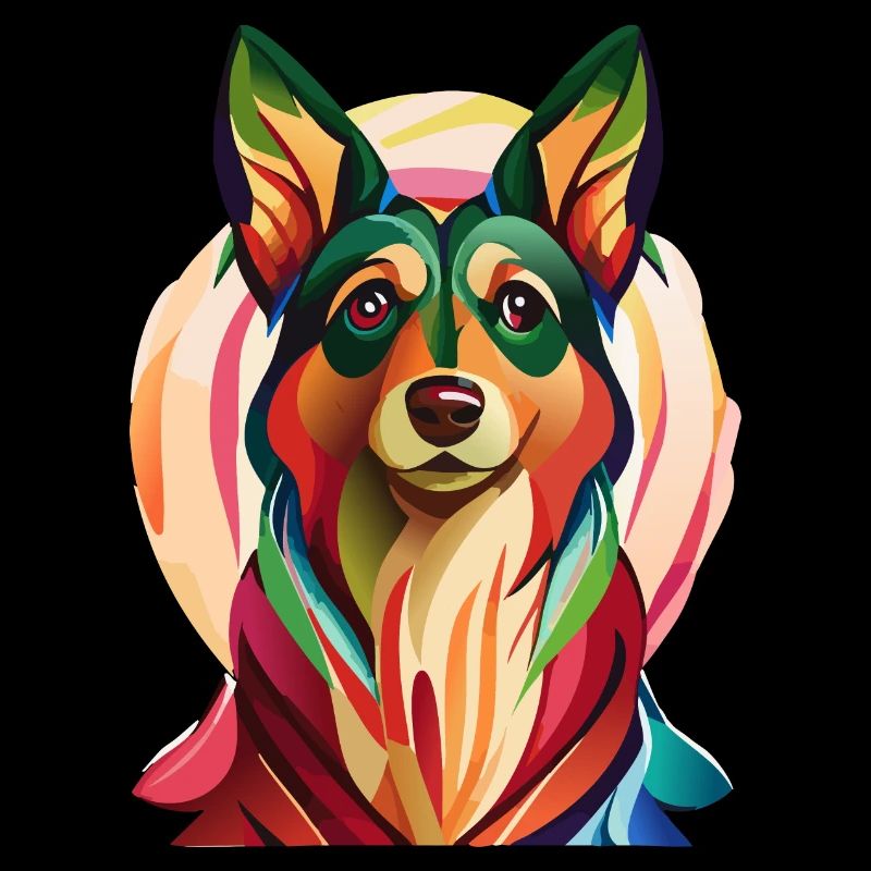 Farbklecks Schäferhund