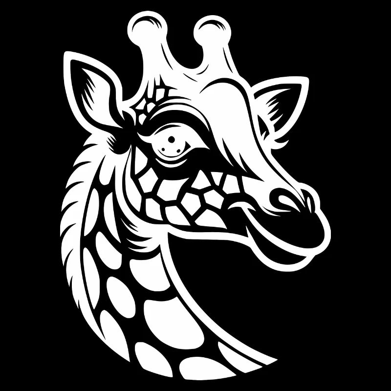 Petite girafe mignonne avec un look mignon