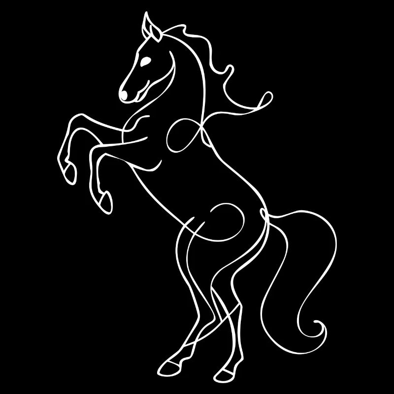 Fine-lined horse - elegance in strokes