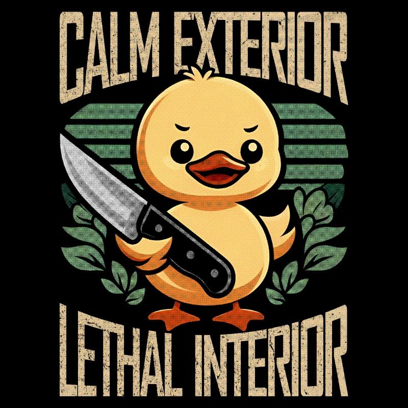 Calm Exterior Lethal interior kawaii Duck & Knife
