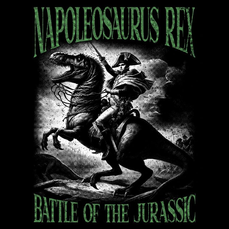 Napoleon reitet eine epische T-Rex-Siegespose