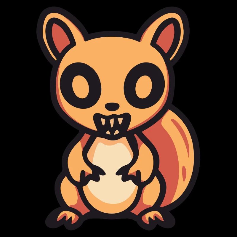 Eichhörnchen Halloween Comic Zombie