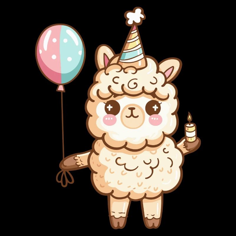 Alpaka Llama Geburtstag Comic Niedlich