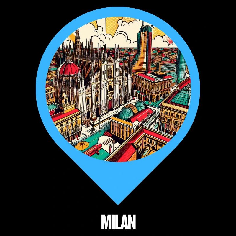 Travail de conception IA : Milan, Italie dans un style moderne