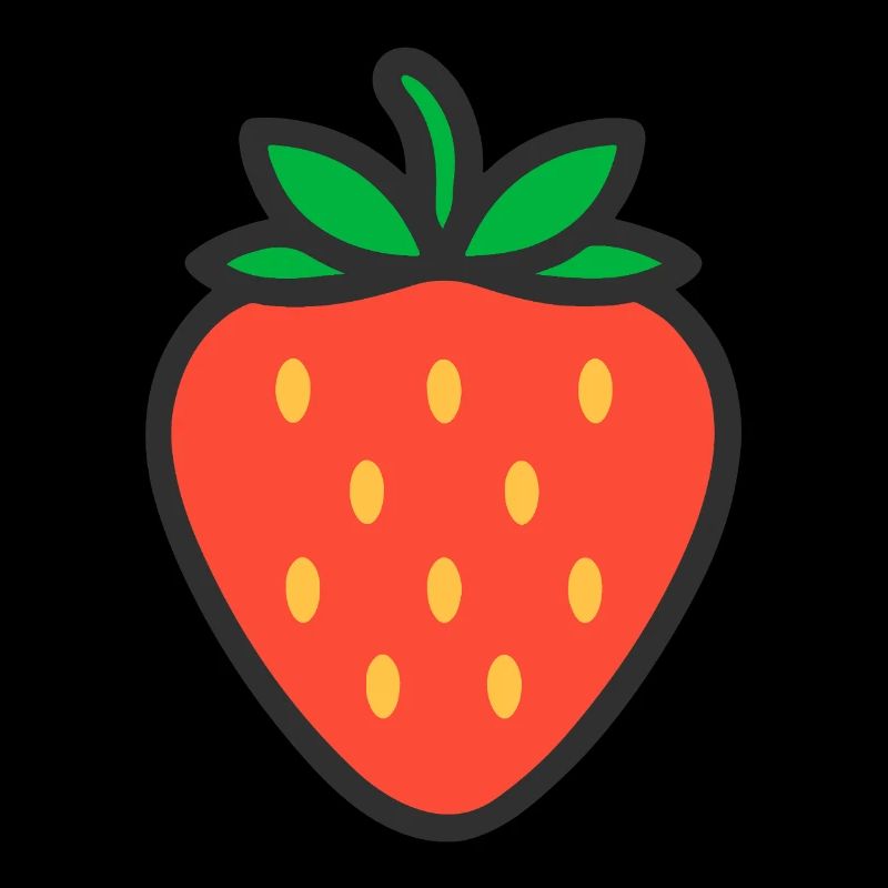 STRAWBERRY LOGO ICON FRUIT