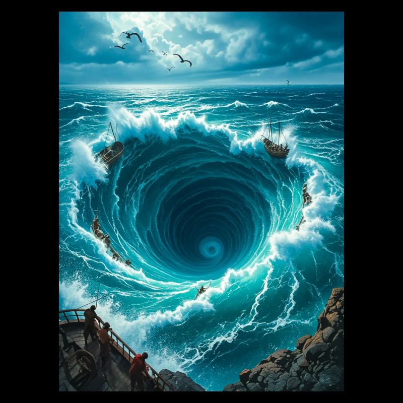 Charybdis, gigantisches Strudelmonster des griechischen Mes