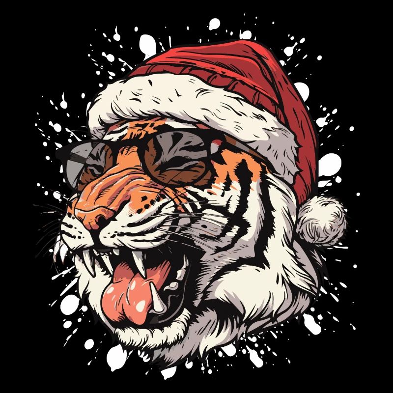 Tigre Noël Drôle