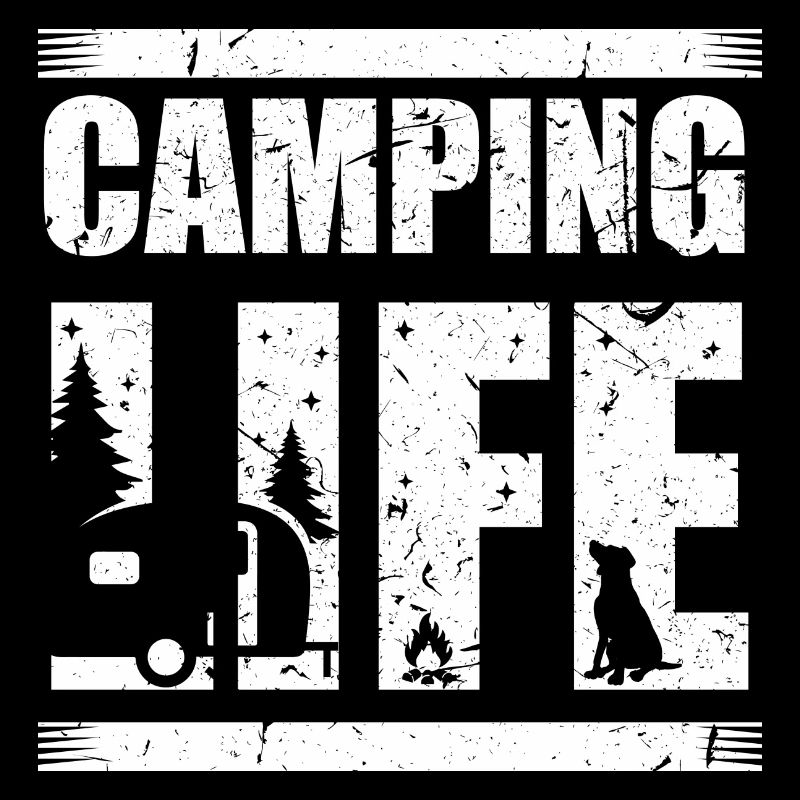 Camping Camper Hunde Camping Leben mit Haustieren Geschenk