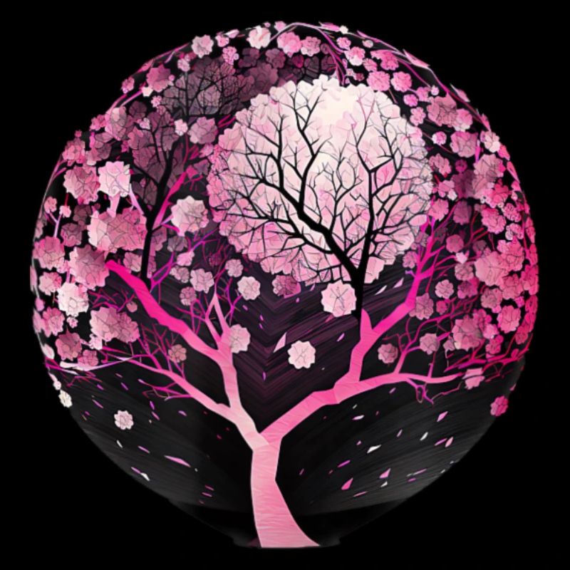 Nature Geometry Cherry Blossom