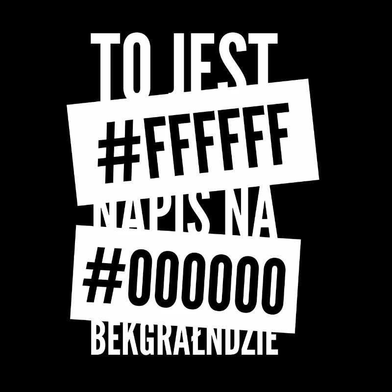 Ceci est l'inscription sur #ffffff # 000000 bekgrałndzie