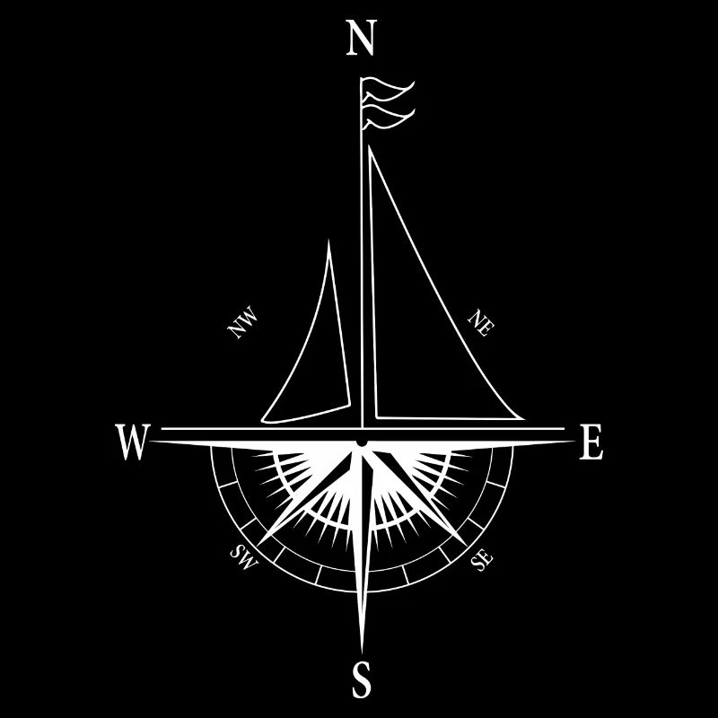 Ship Compass Navigation Captain Sailing Gift