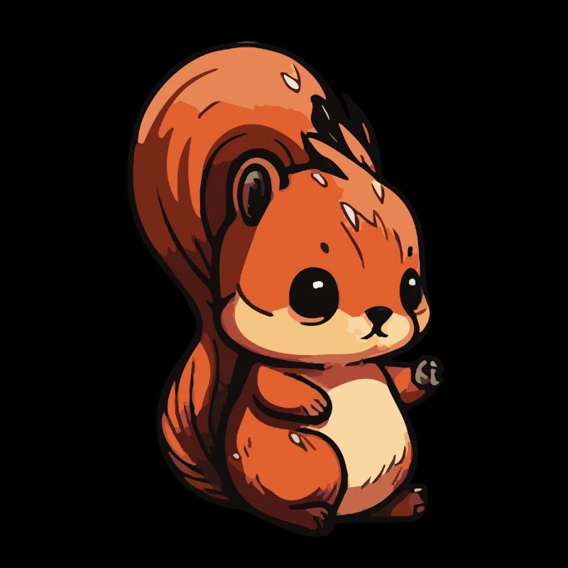 Eichhoernchen Écureuil Comique Mignon Kawaii 6