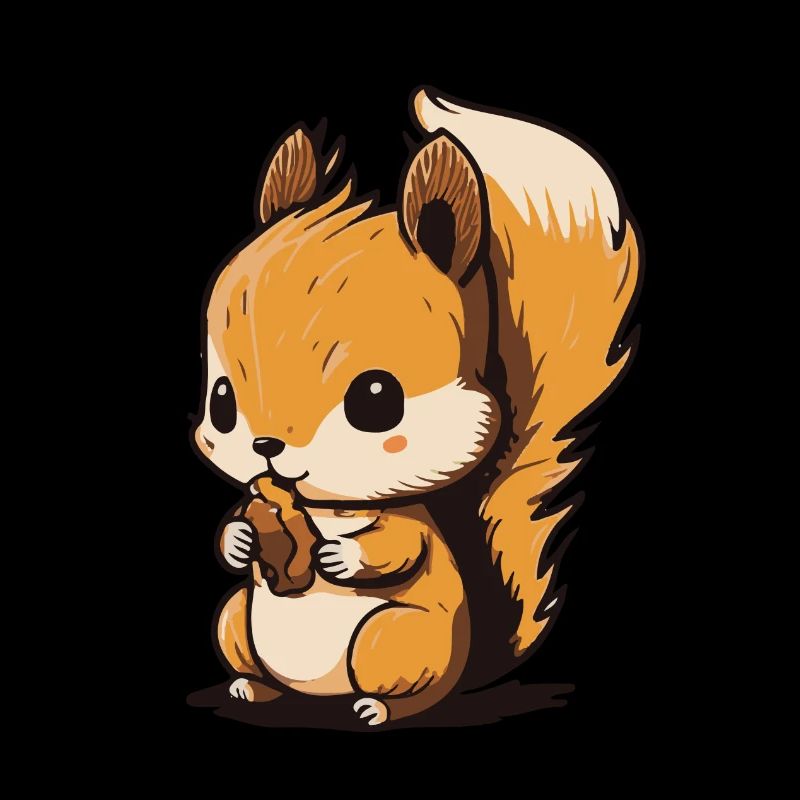 Eichhoernchen Squrirrel Comic Cute Kawaii 10