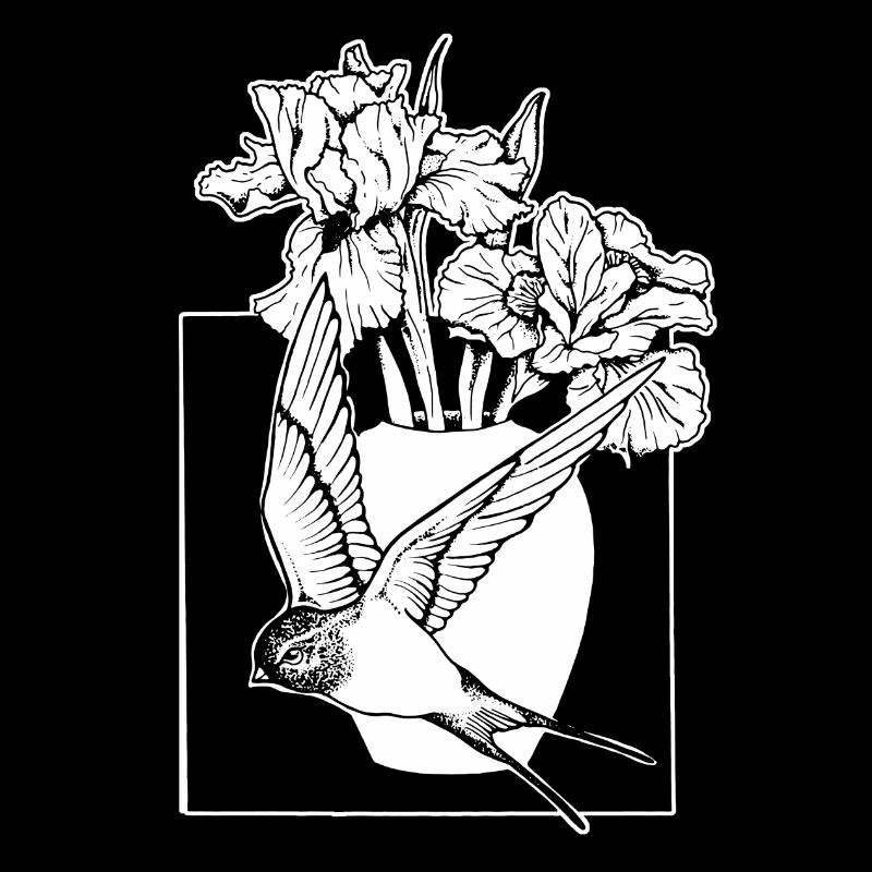 Hirondelles Fleurs 3