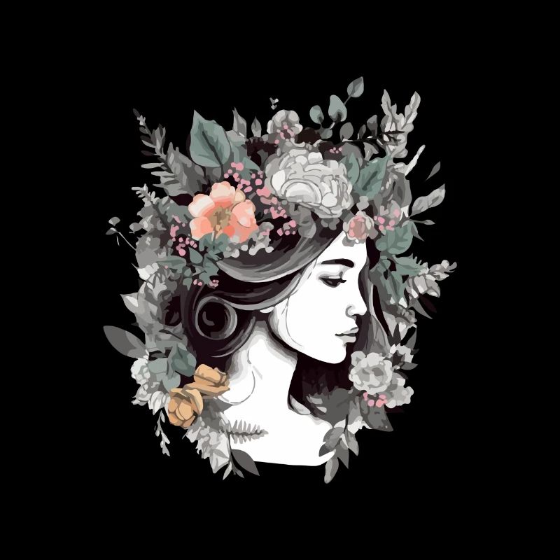 Femme fleurie