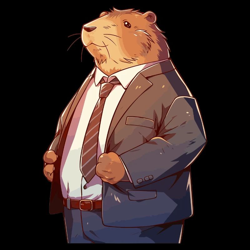Capybara as an office worker