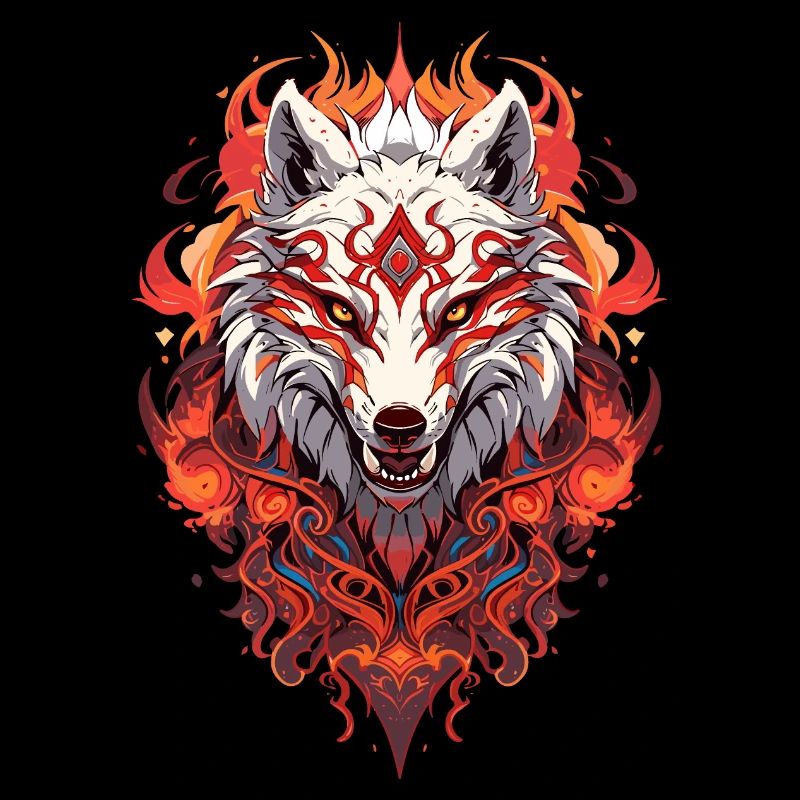 Loup de feu blanc