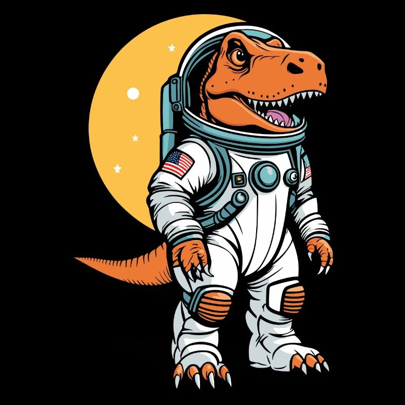Dinosaurier Astronaut Illustration