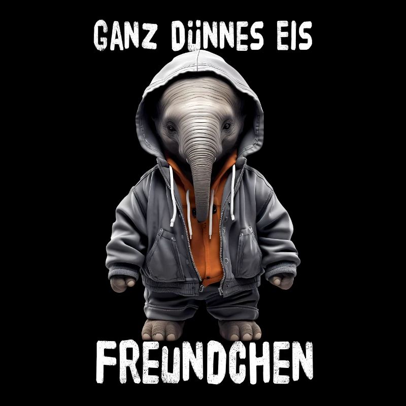 Éléphant ami de glace très mince