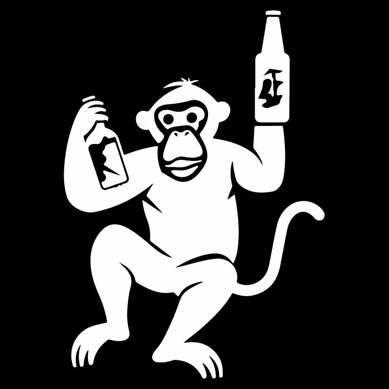 Affe Bier Besoffen
