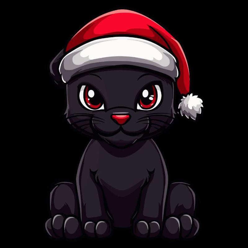 Panther Christmas Cute