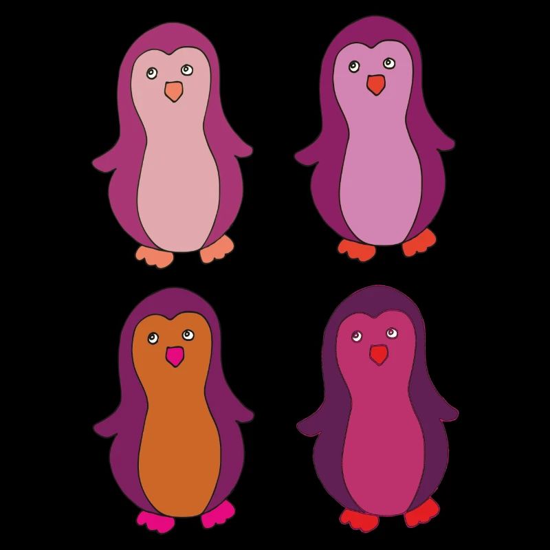 pinguin 4fach bunt