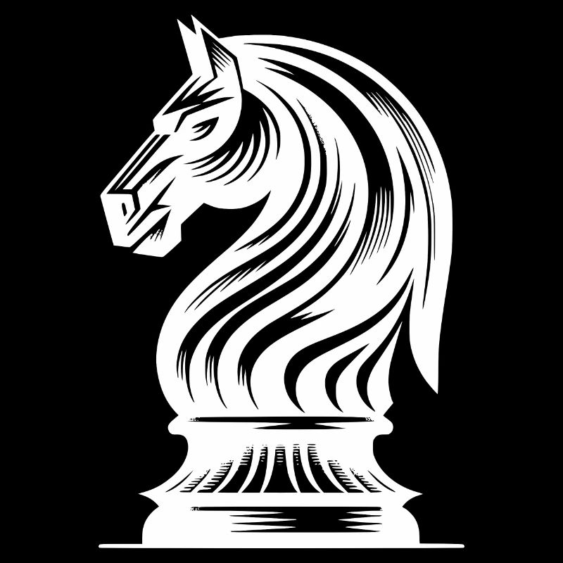 chess horse sketch knight piece drawing