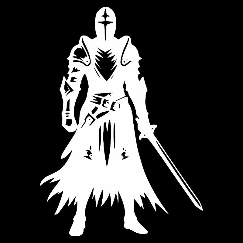 Stolzer Ritter Krieger mit Schwert