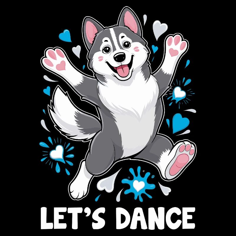 Ein Husky Dancing Let's Dance For Dancing Dancer