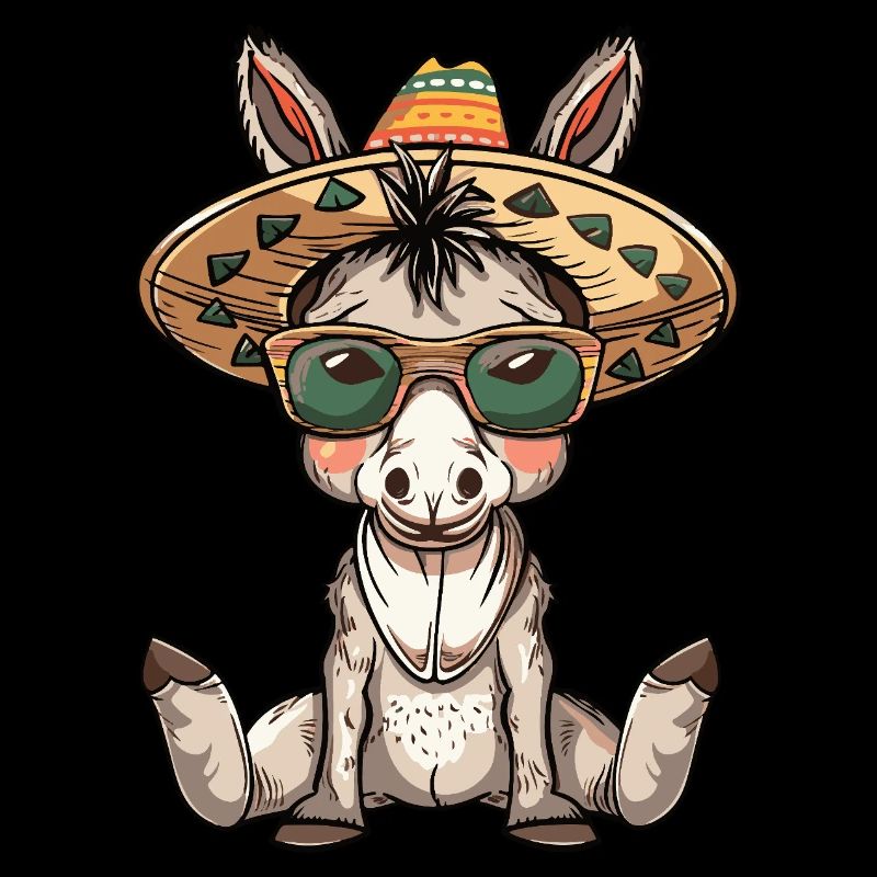 Donkey Funny Sombrero