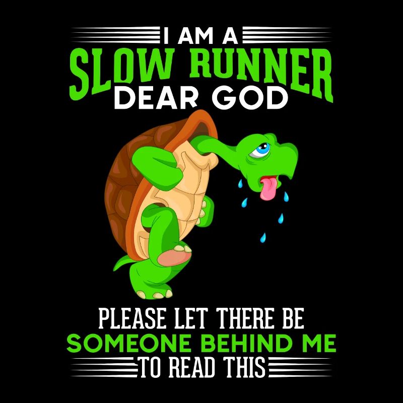 Funny slow turtle runner marathon