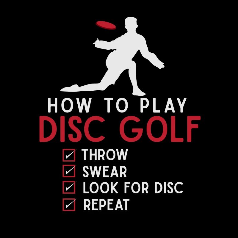 Discgolf drôle d’instructions Frisbee Disc Golfing