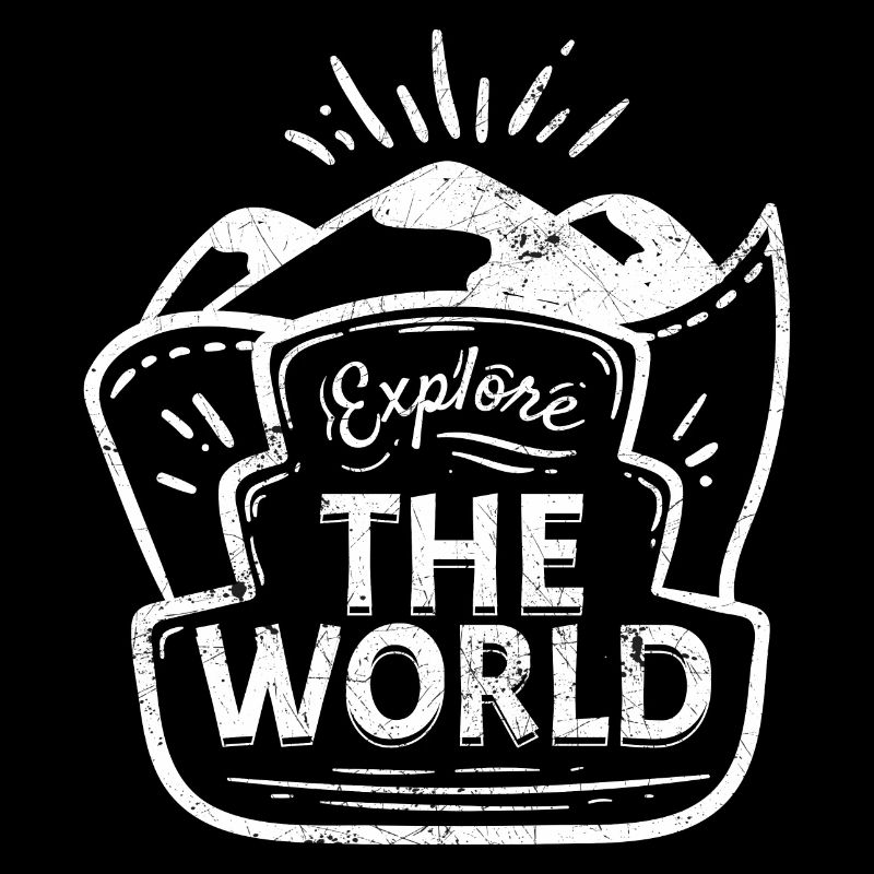 EXPLORE THE WORLD NATURE EARTH SAYING MOTIFS GIFT