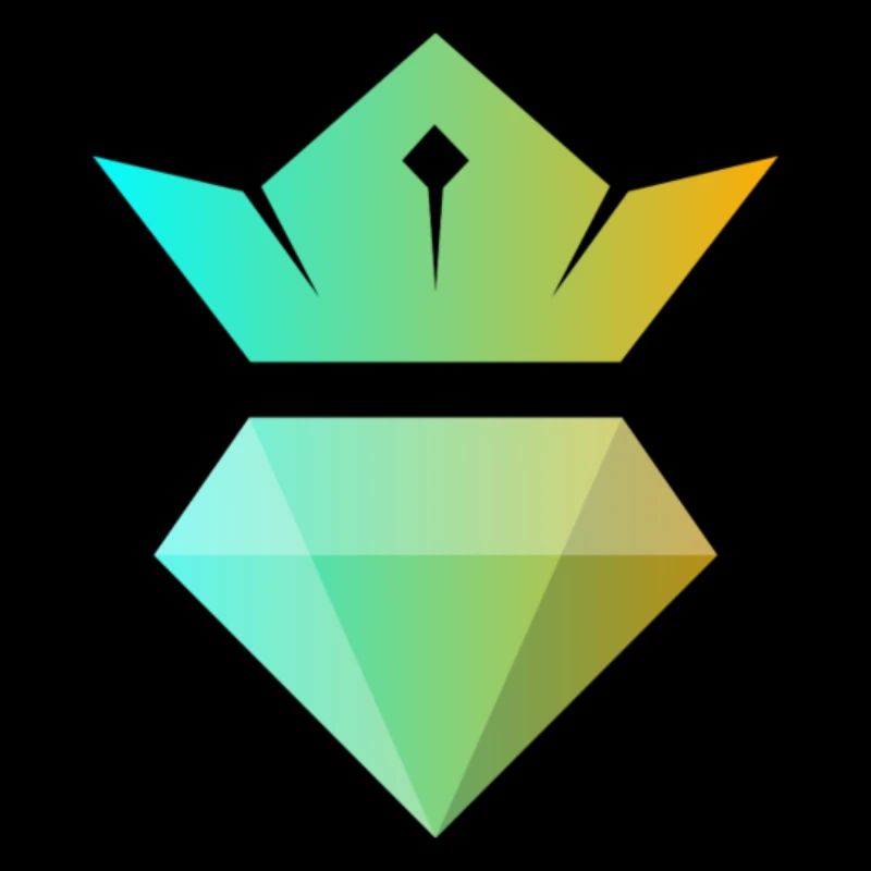 Gradient crown over diamond