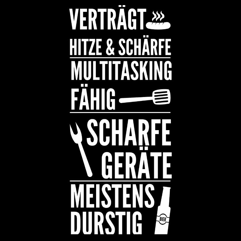 Vertragt Hitze & Schärfe – Grill Spruch Design