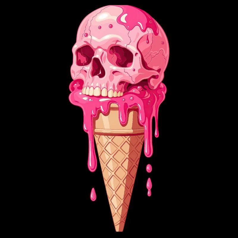Glace Crâne Rose
