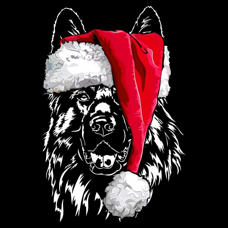 Santa GERMAN SHEPHERD Noël Wilsigns