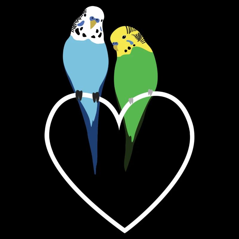 Wellensittiche Herz