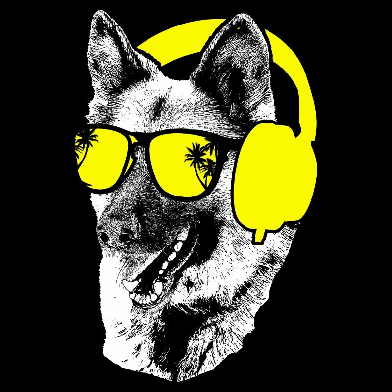 Deutscher Schäferhund Hund Kopfhörer Schäferhundbe