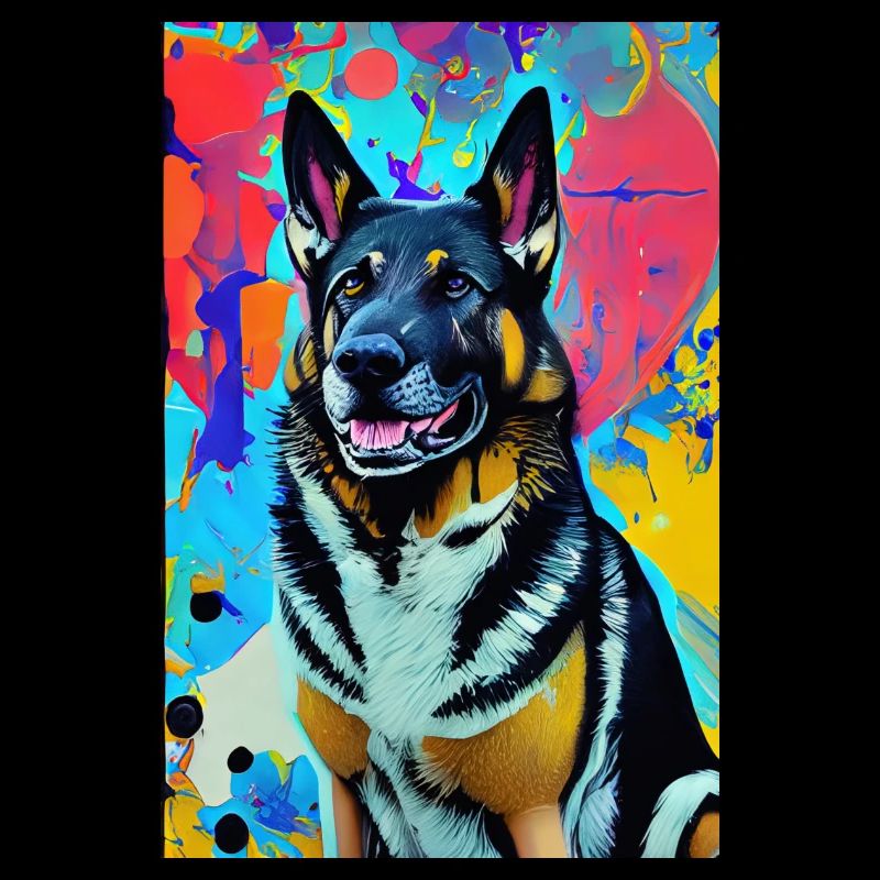 Modernes Pop-Art Print | bunt | German Shepherd