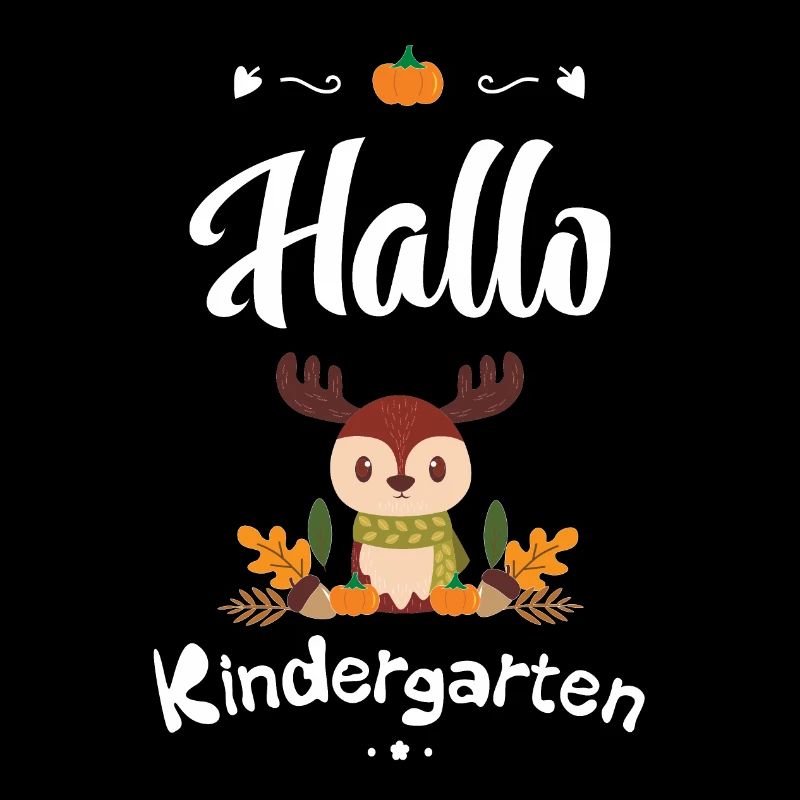 süßes Elch Design mit Herbstmotiven