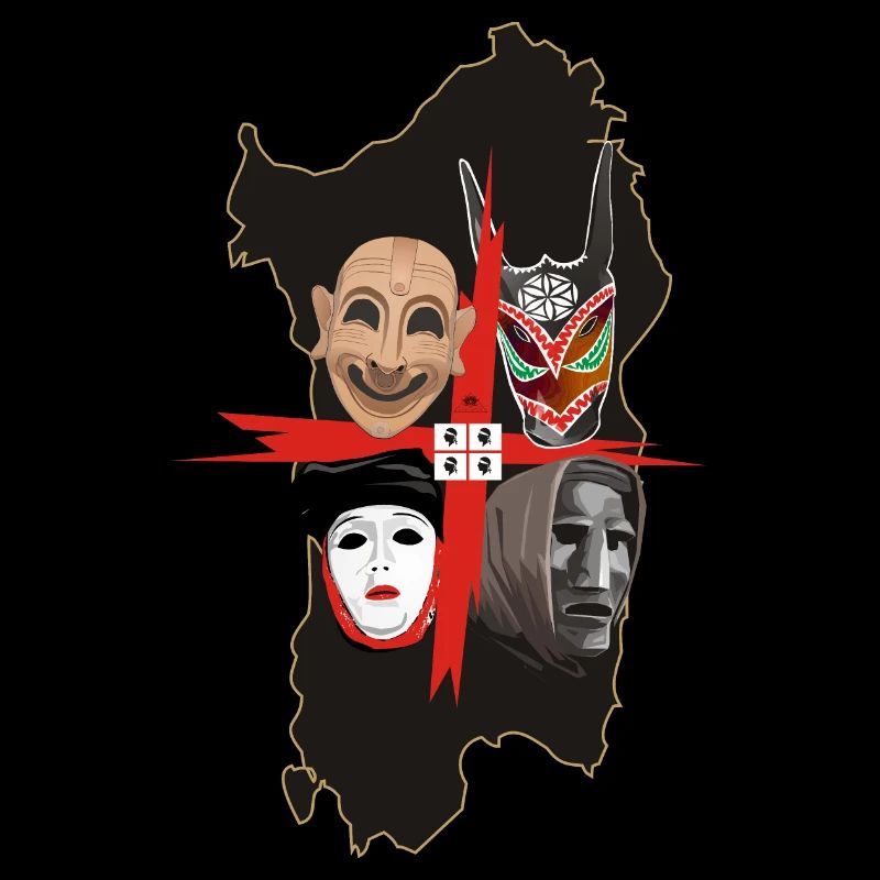 4 Moors Sardinia four Sardinian masks