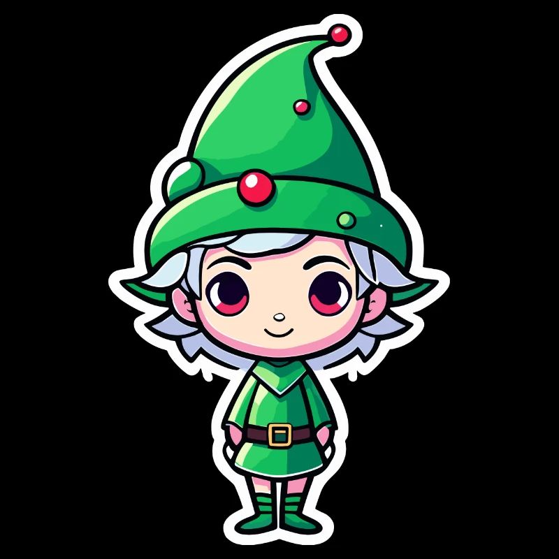 Illustration de Noël elfe