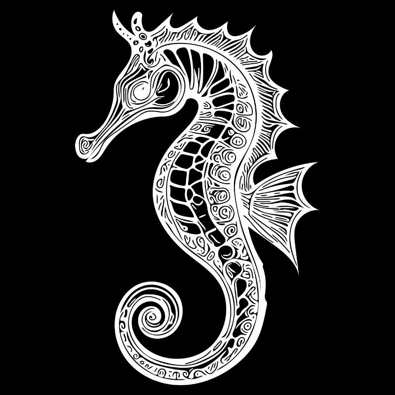 Süsses Vintage Seepferdchen - Cooles Seepferd