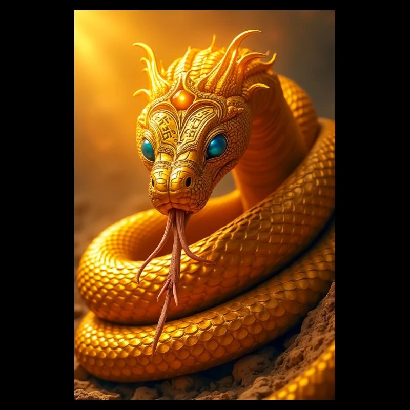 Mehen, golden serpent god coiled around Ra’s solar