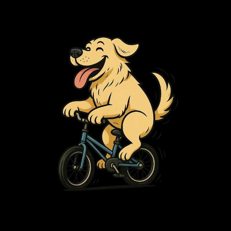 Dog on a bike